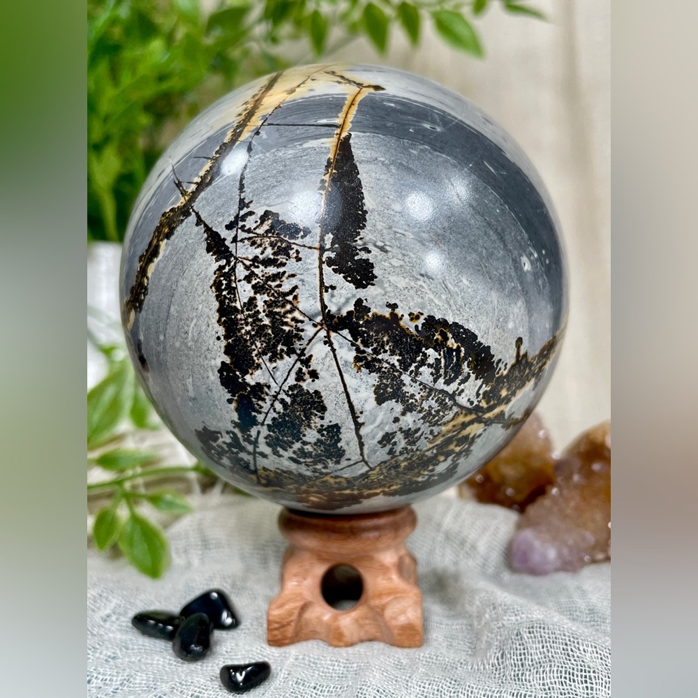 2526 Large Picture Jasper Crystal Sphere